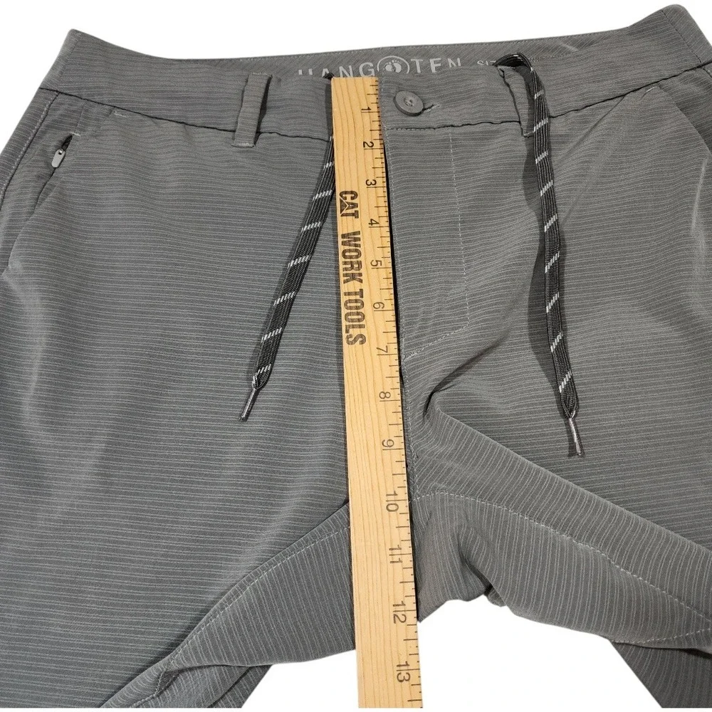 Hang Ten‎ Hybrid Board Short sz 32 Men Gray Stripe Flat Front Swim Surf Golf 11